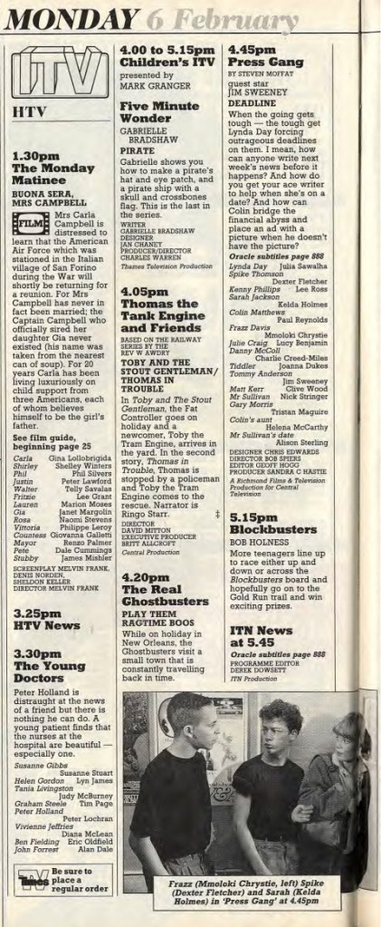 TV Times, 6 Feb 1989 (HTV) © IPC Media Ltd