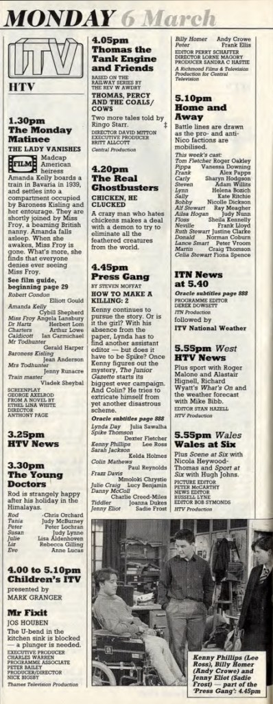TV Times, 6 March 1989 (HTV) © IPC Media Ltd