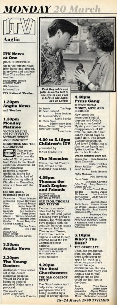 TV Times, 20 March 1989 (Anglia) © IPC Media Ltd