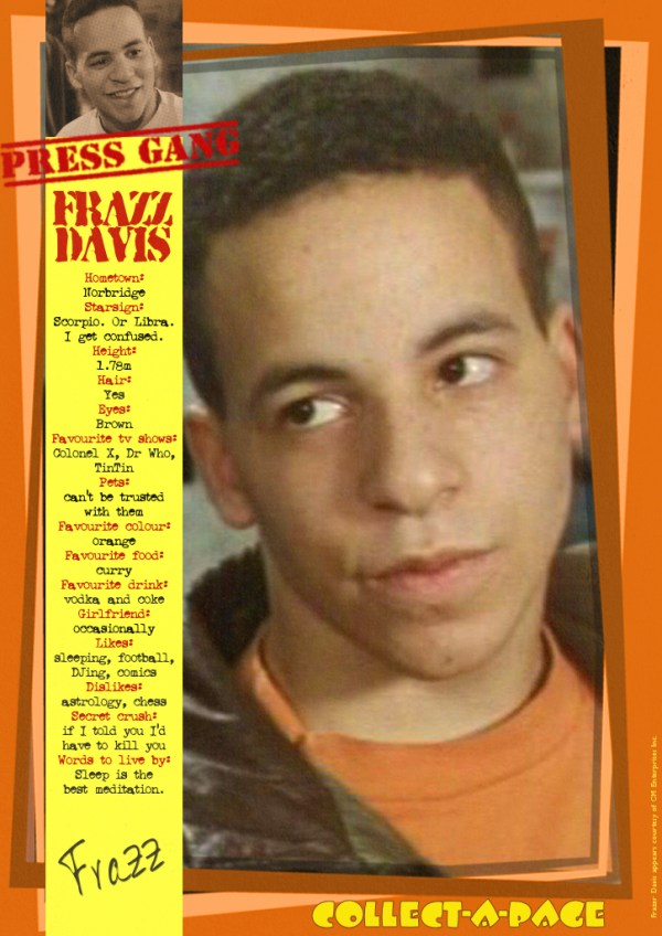 Collect-a-Page Frazz, in the style of contemporary Look-In